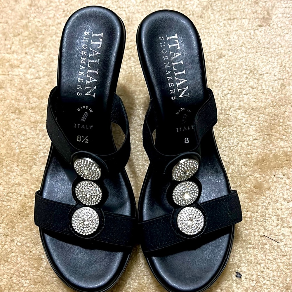 COPY - Black Italian shoemakers leather gently worn shoes